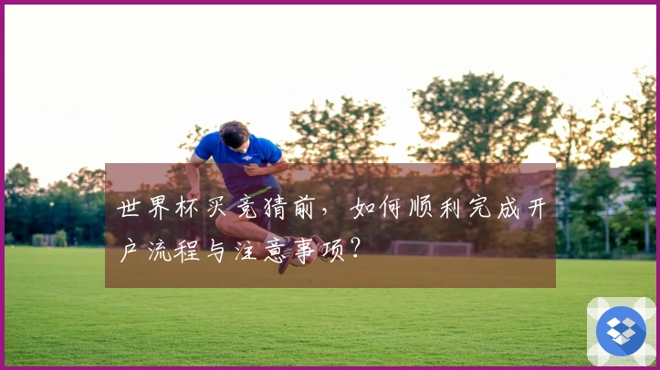 世界杯买竞猜前，如何顺利完成开户流程与注意事项？